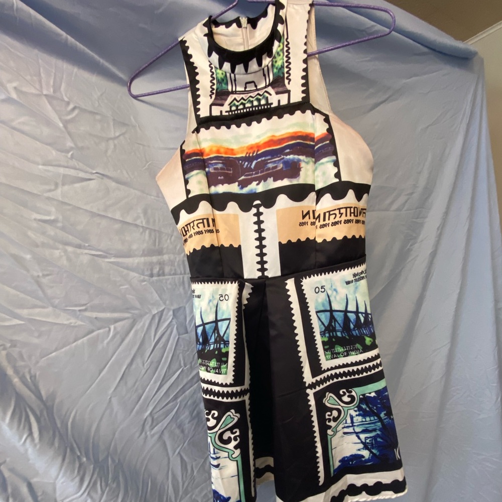 Vintage inspired stamps dress